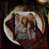 Tartan Xadrez Personalizado Nome da Família Foto