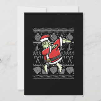 Cartão De Festividades Tartaruga de Dabbing Engraçado Presente de Natal F