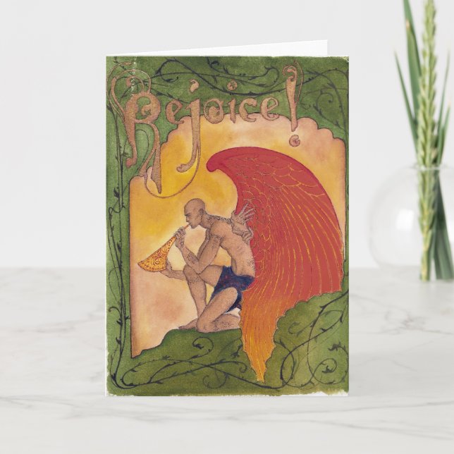 Cartão De Festividades Tatuagem Anjo 1 (Frente)