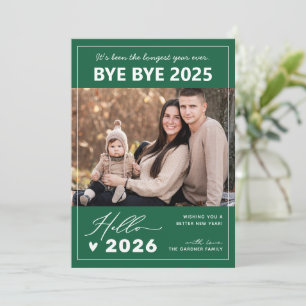 Cartão De Festividades Tchau 2023 Olá 2024 Foto de Natal feliz moderna