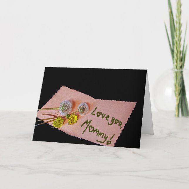 Cartão De Festividades Te Amo, Mamãe (Frente)