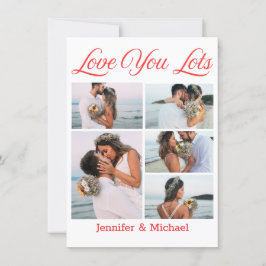 Cartão De Festividades te amo muito, 5 fotos colagem dia de os namorados 