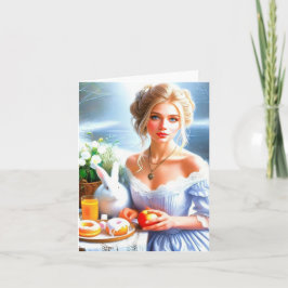 Cartão De Festividades Tea time avec Alice, carte pour tous