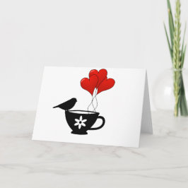 Cartão De Festividades Teacup of Hearts