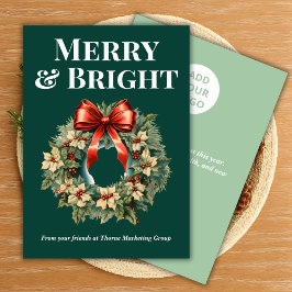 Cartão De Festividades Team Christmas Card in Green