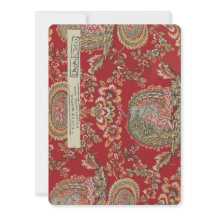 Tecido vermelho antigo francês de Villefranche