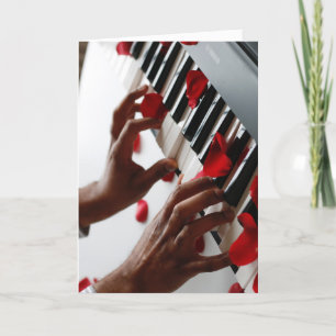Cartão De Festividades Teclado de piano elegante para o Dia dos Namorados
