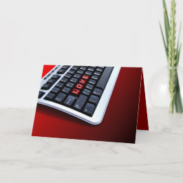 Cartão De Festividades Teclado do Amor