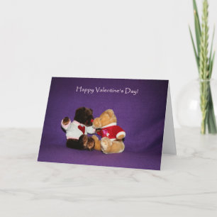 Cartão De Festividades Teddy Bear Kiss Valentine's Day Card