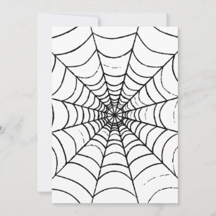 Cartão De Festividades Teia de Aranha Simples - Vista Aproximada