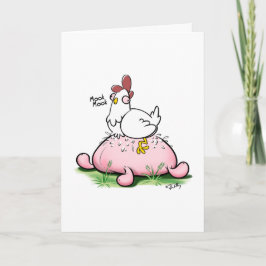 Cartão De Festividades TEM EGGNOG? (semibrilho) por Jeff Willis Art