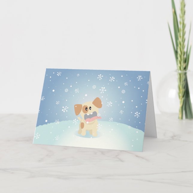 Cartão De Festividades Tem Neve? (Frente)