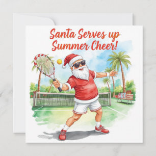 Cartão De Festividades Tema de Natal do tênis Santa Claus