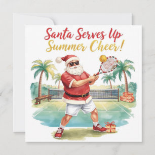 Cartão De Festividades Tema de Natal do tênis Santa Claus