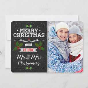 Cartão De Festividades Tema do quadro de discussão Futuro Sr. e Sra. Nata