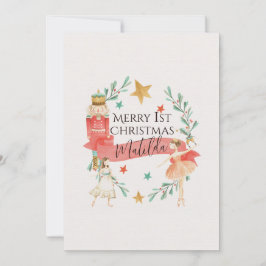 Cartão De Festividades Tema Personalizado do Invólucro de Nozes Primeiro 