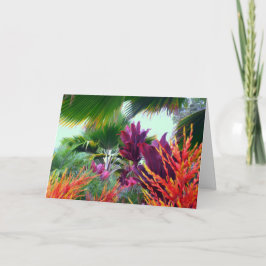 Cartão De Festividades Tema tropical havaiano do Natal