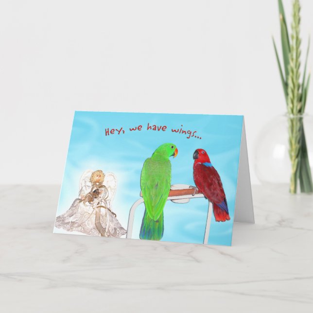 Cartão De Festividades Temos Asas (Frente)