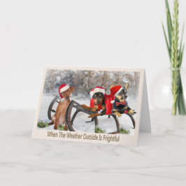 Cartão De Festividades Tempo tremendo do Pinscher diminuto