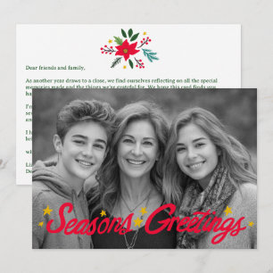 Cartão De Festividades TEMPORIZAÇÕES SUPERIOR FOTO PERSONALIZADA desenhad