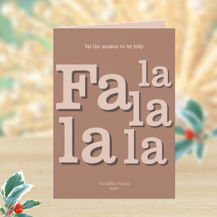 Cartão De Festividades Tendência Simples de Tipografia Fa La Mocha Modern