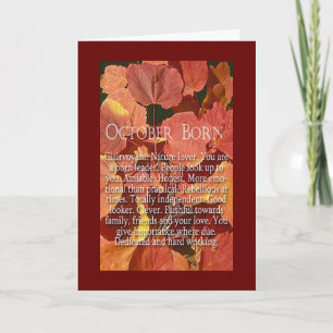 CARTÃO DE FESTIVIDADES TENHA UM ANIVERSÁRIO MUITO FELIZ NO OUTONO