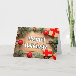 Cartão De Festividades Tenha um bom feriado e Feliz ano novo