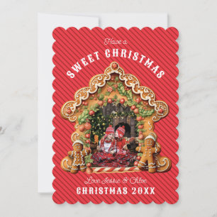 Cartão De Festividades Tenha um bom Natal Foto da Casa Gingercake
