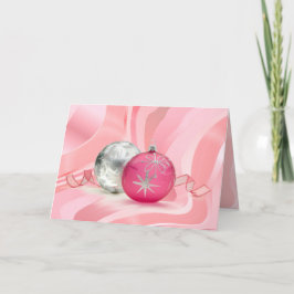 Cartão De Festividades TENHA UM NATAL COR-DE-ROSA COR-DE-ROSA por SHARON