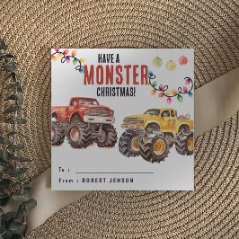 Cartão De Festividades Tenha Um Natal De Monstro | Monster Truck Kids