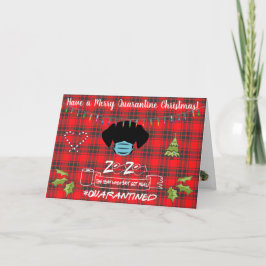 Cartão De Festividades Tenha um Natal de Quarentena Feliz