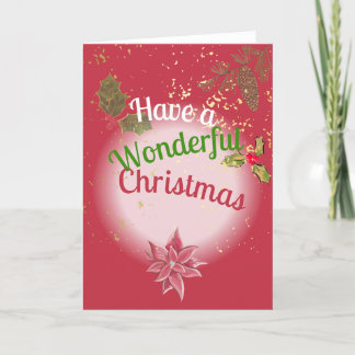 Cartão De Festividades Tenha um Natal maravilhoso