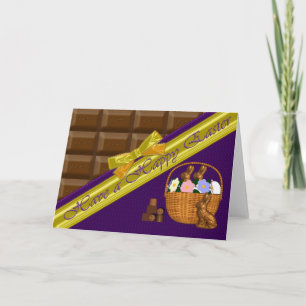 Cartão De Festividades Tenha um vazio de páscoa com chocolate