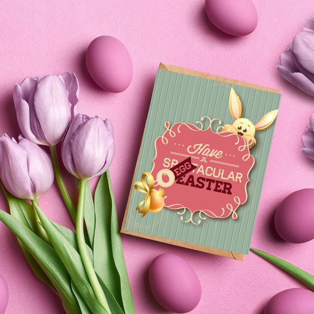 Cartão De Festividades Tenha Uma Placa De Saudação De Páscoa SpEGGtacular (Criador carregado)