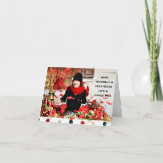 Cartão De Festividades "Tenha você mesmo emplumado pouco Natal "
