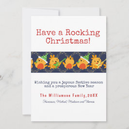 Cartão De Festividades Tenham Um Natal Fodoroso Cantando Robin Personaliz
