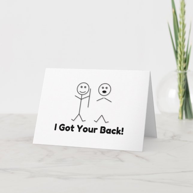 Cartão De Festividades Tenho As Costas (Frente)