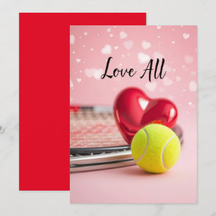 Cartão De Festividades Tenis Dia dos Namorados com AMOR para Jogador