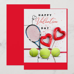 Cartão De Festividades Tenis Dia dos Namorados com AMOR para Jogador