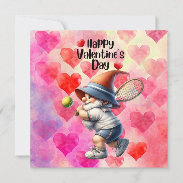Cartão De Festividades TÊNIS Dia dos Namorados para Jogador com Amor     (Frente)