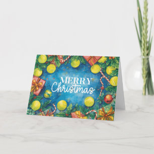 Cartão De Festividades Tênis Feliz Natal bola de tênis na quadra