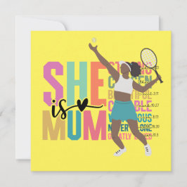 Cartão De Festividades Tenis Jogo, Set, Partida: Mãe de Tenista Dia das M