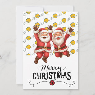 Cartão De Festividades Tênis Natal com Papai Noel em Bolas