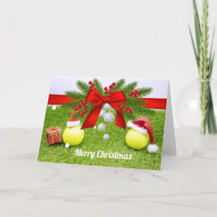Cartão De Festividades Tênis Natal com tênis e Santa Ho
