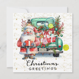 Cartão De Festividades Tênis Natal temido com Papai Noel