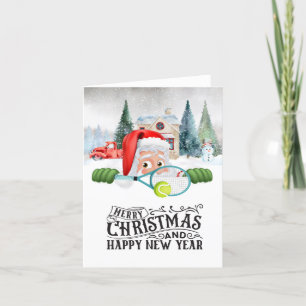 Cartão De Festividades Tênis Natal temido com Papai Noel