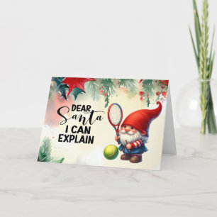 Cartão De Festividades Tênis Natal temido para o Jogador