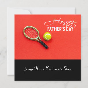 Cartão De Festividades Tenis no Dia dos Pais com Bola para Jogador