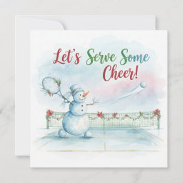 Cartão De Festividades Tennis Christmas Festive Snowman