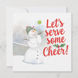 Cartão De Festividades Tennis Christmas With Snowman Festive Holiday